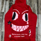 RED CROPPED FULL ZIP