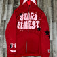 RED CROPPED FULL ZIP