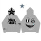 GREY CROPPED FULL ZIP