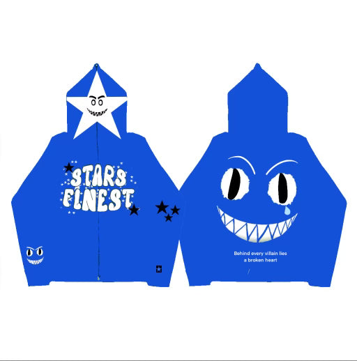 BLUE CROPPED FULL ZIP